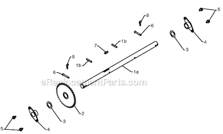 Drive Diagram and Parts List for 5524ST 96191001608 - 2012-05 Husqvarna Snow Blower