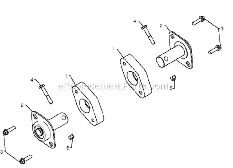 Auger Housing Impeller Diagram and Parts List for 5524ST 96191001608 - 2012-05 Husqvarna Snow Blower