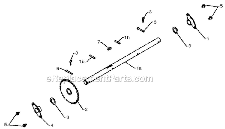 Drive Diagram and Parts List for 5524ST 96191001609 - 2012-05 Husqvarna Snow Blower