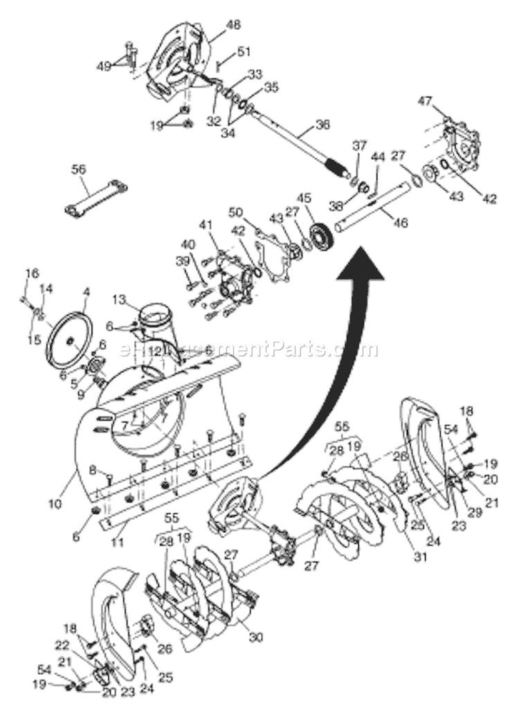 Page A Diagram and Parts List for 5524SEB 5524 SEB 96193001000 -2005-12 Husqvarna Snow Blower