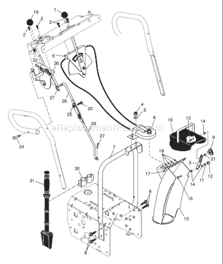 Page C Diagram and Parts List for 5524SEB 5524 SEB 96193001000 -2005-12 Husqvarna Snow Blower