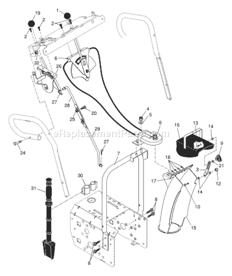 Page C Diagram and Parts List for 5524STE 5524 STE 96193001400 -2006-08 Husqvarna Snow Blower