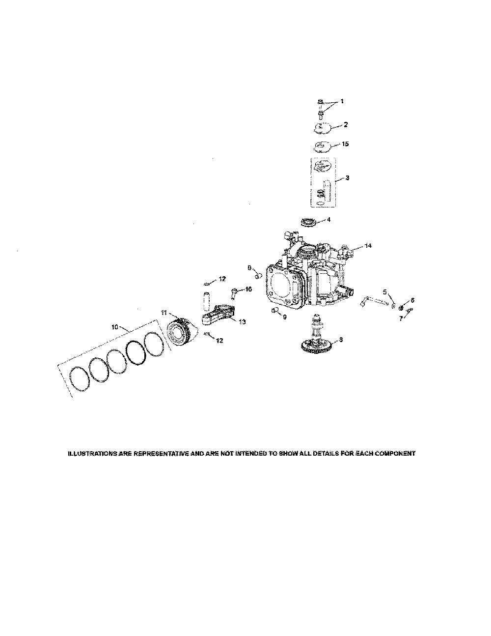 Crankcase Diagram and Parts List for HU675AWD-96145001500  Husqvarna Lawn Mower