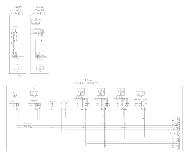 Wiring Diagram - Frame Harness (Part 2) Diagram and Parts List for IZ4817KAA (968999231) S/N 033600000 & Up)(2004-09) Husqvarna Lawn Tractor