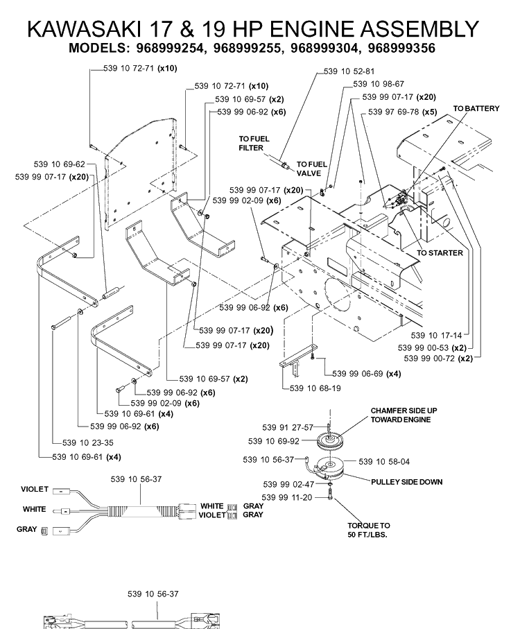 Engine 3 Diagram and Parts List for IZ5223 (968999258)(2005-12) Husqvarna Lawn Mower