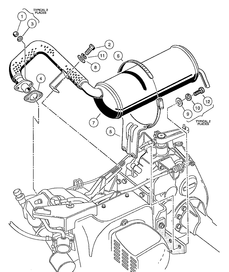 Exhaust System - Fe290 Engine Diagram and Parts List for HUV4210GXP 2005-06 Husqvarna Lawn Tractor
