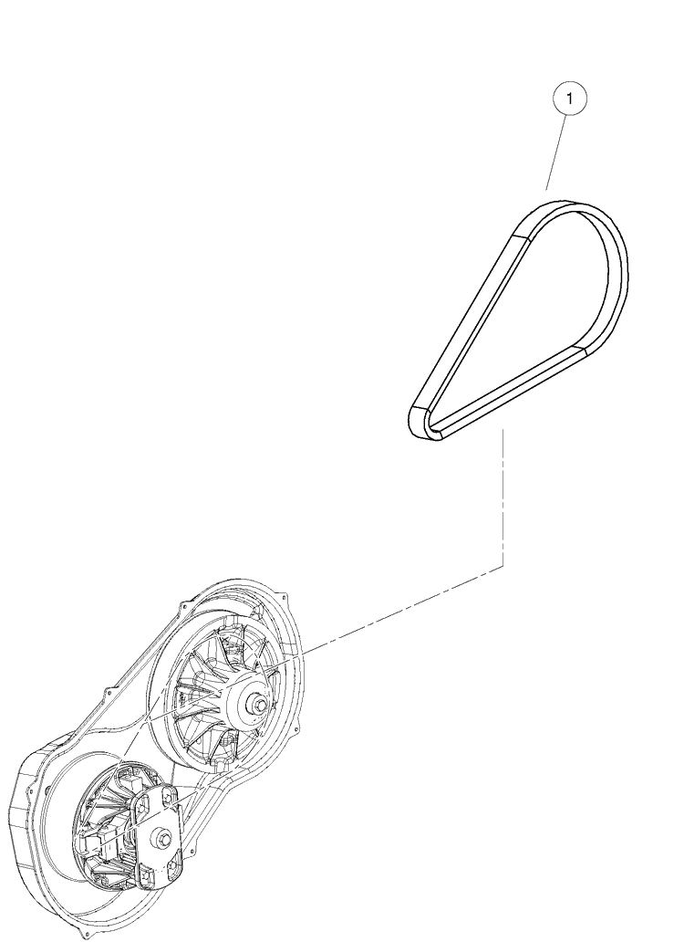 Drive Belt Diagram and Parts List for HUV4421GXP 2009 Husqvarna Lawn Tractor