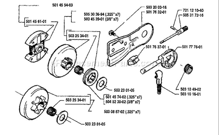 Page I Diagram and Parts List for 51 1991-10 Husqvarna Chainsaw