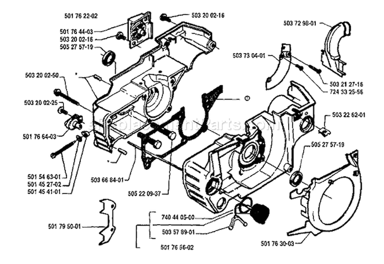 Page D Diagram and Parts List for 51 1994-06 Husqvarna Chainsaw