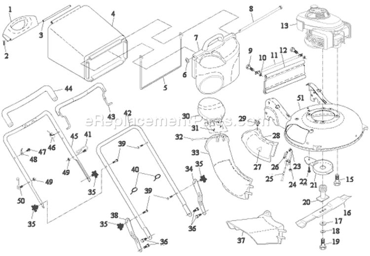 Page C Diagram and Parts List for 55C21HVA 55 C 21 HVA 954223890 -2003-12 Husqvarna Lawn Mower