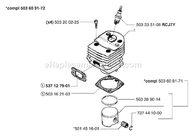 Page I Diagram and Parts List for 55RANCHEREPA 55 Rancher EPA 2000-05 Husqvarna Chainsaw