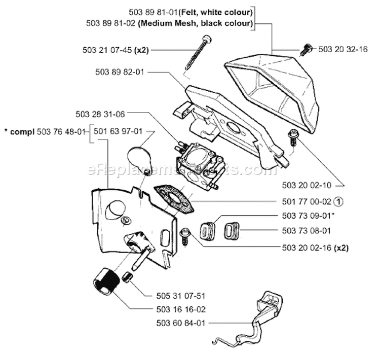 Page A Diagram and Parts List for 55RANCHEREPA 55 Rancher EPA 2004-01 Husqvarna Chainsaw