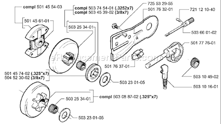 Page D Diagram and Parts List for 55RANCHEREPA 55 Rancher EPA 2004-01 Husqvarna Chainsaw