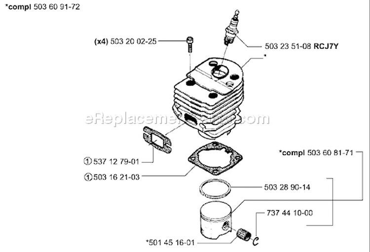 Page I Diagram and Parts List for 55RANCHEREPA 55 Rancher EPA 2004-01 Husqvarna Chainsaw
