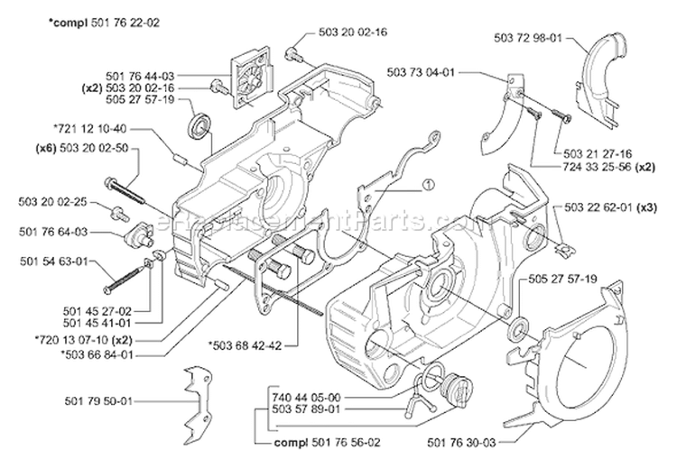 Page I Diagram and Parts List for 55EU1 55 EU1 2006-02 Husqvarna Chainsaw