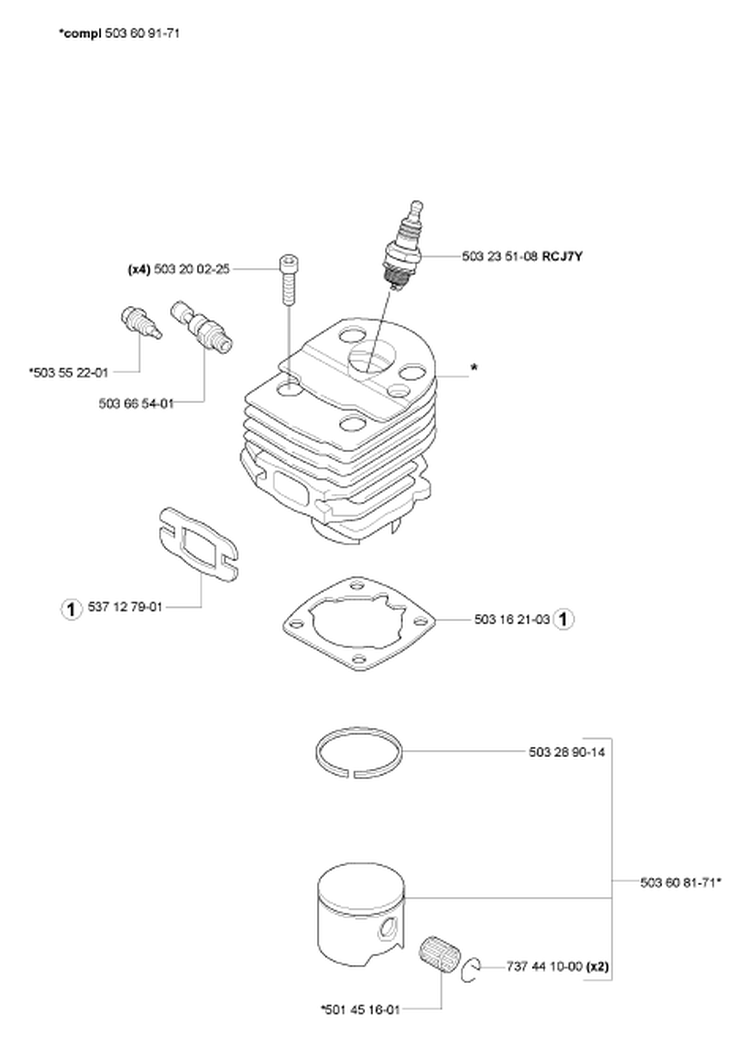 Page I Diagram and Parts List for 55RANCHER 55 Rancher 2007-02 Husqvarna Chainsaw