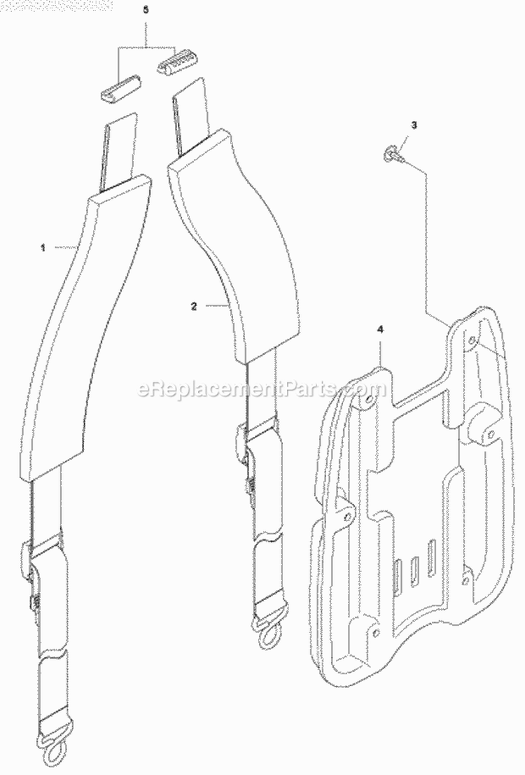 Harness Diagram and Parts List for 560BFS 2011-10 Husqvarna Leaf Blower / Vacuum