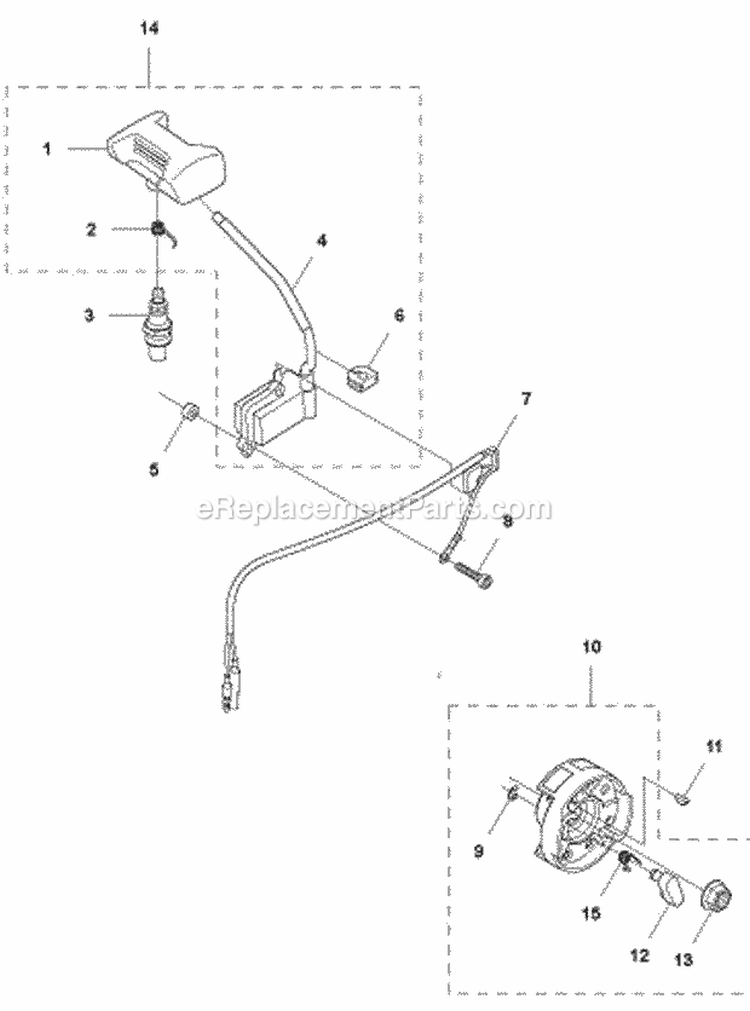 Ignition System Diagram and Parts List for 560BFS 2011-10 Husqvarna Leaf Blower / Vacuum