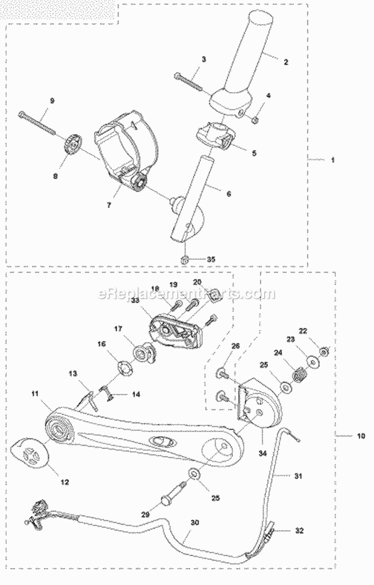 Throttle Controls Diagram and Parts List for 560BFS 2011-10 Husqvarna Leaf Blower / Vacuum
