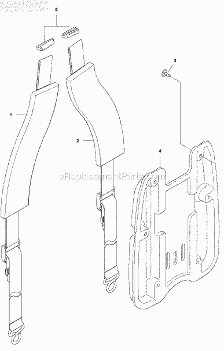 Harness Diagram and Parts List for 560BTS 2011-10 Husqvarna Leaf Blower / Vacuum
