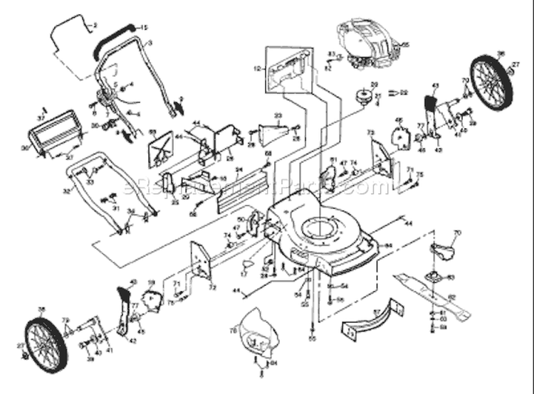 Page A Diagram and Parts List for 560HS 560 HS 954140058A -1998-02 Husqvarna Lawn Mower