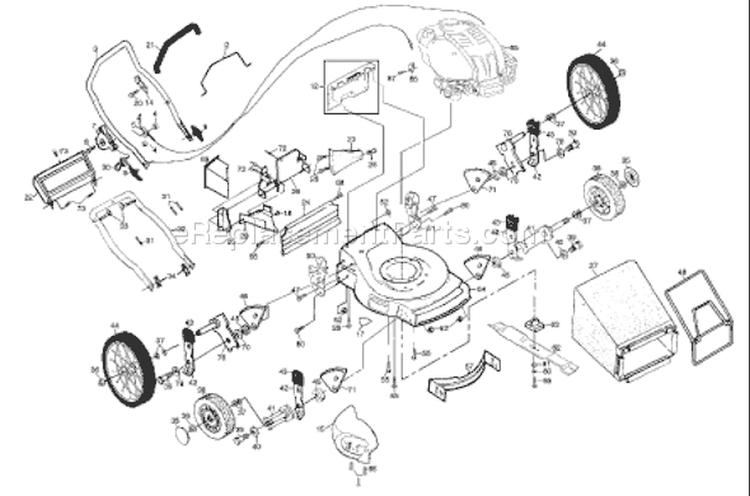 Page A Diagram and Parts List for 560H 560 H 954140055C -1999-04 Husqvarna Lawn Mower