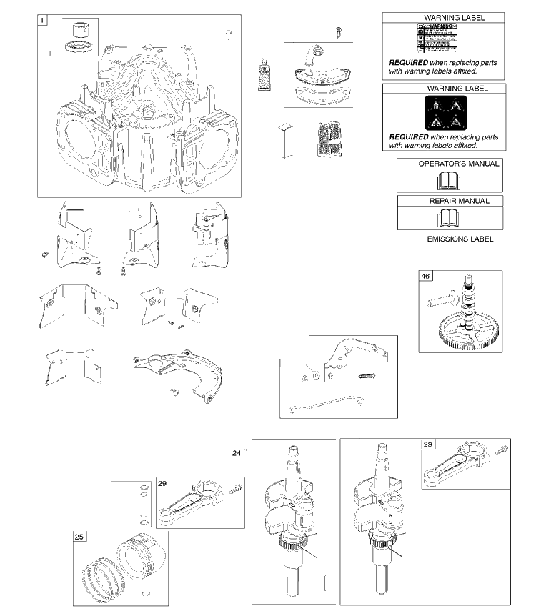 Cylinder Diagram and Parts List for 4067770177B1 2017-01 Husqvarna Engine
