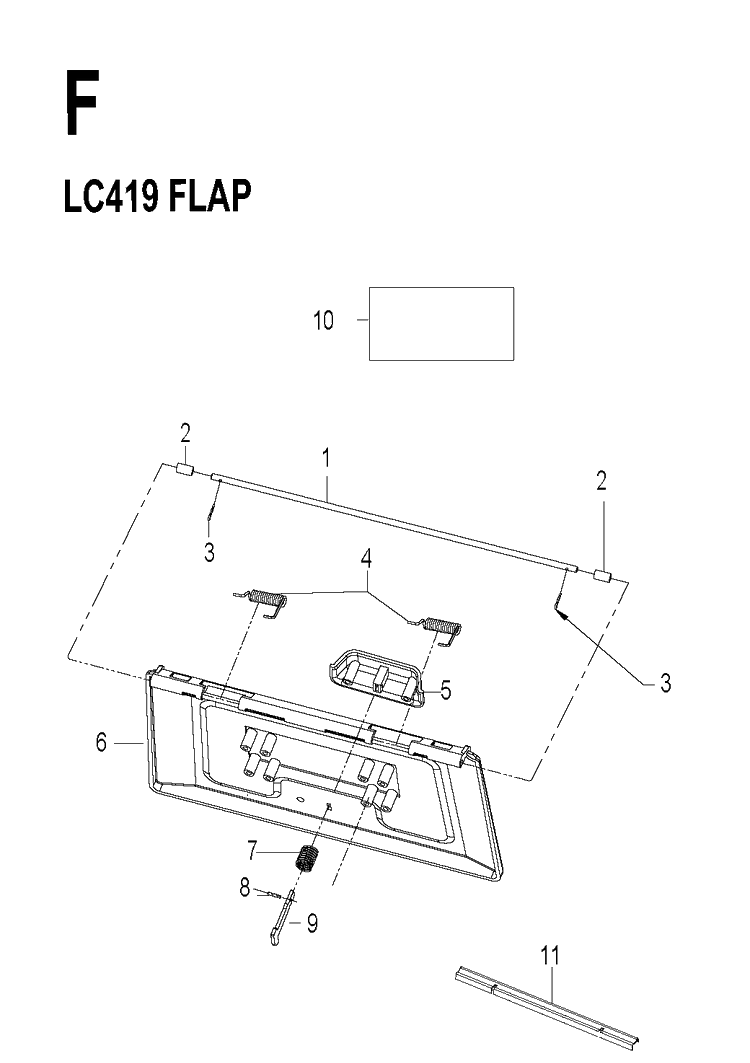 Flap Diagram and Parts List for LC419 2019-04 Husqvarna Lawn Mower