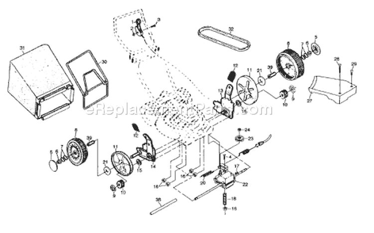 Page A Diagram and Parts List for 56HS 56 HS 954077201 - A 1995-10 Husqvarna Lawn Mower