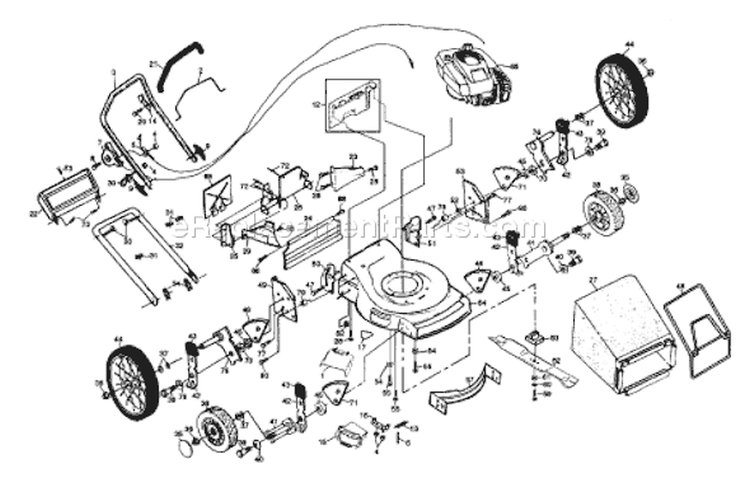 Page A Diagram and Parts List for 56HT 56 HT 954140038A -1997-07 Husqvarna Lawn Mower
