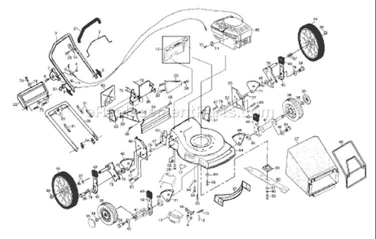 Page A Diagram and Parts List for 56H 56 H 954076201 - A 1995-10 Husqvarna Lawn Mower
