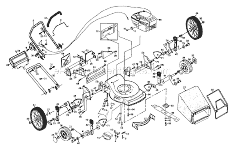 Page A Diagram and Parts List for 56H 56 H 954140041A -1998-02 Husqvarna Lawn Mower