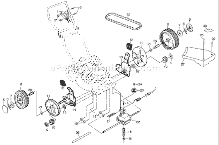 Page A Diagram and Parts List for 56SF 56 SF 954077101A -1995-10 Husqvarna Lawn Mower