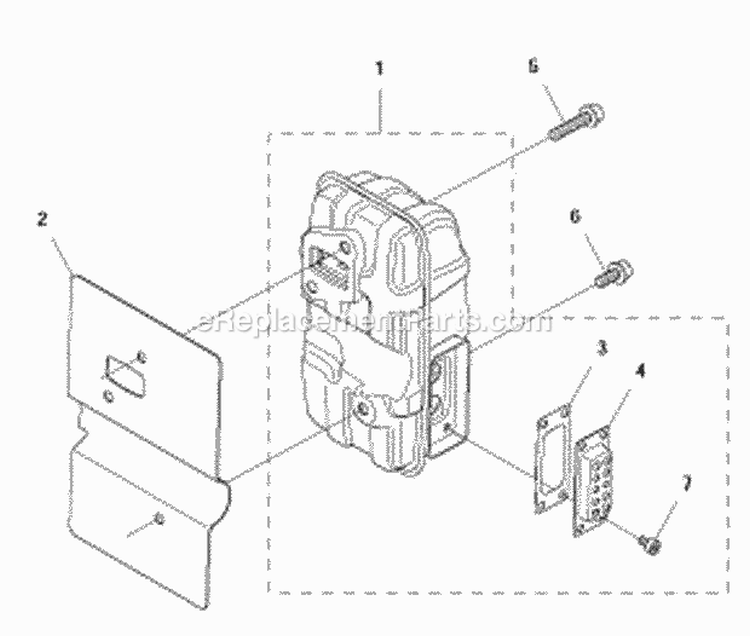 Muffler Diagram and Parts List for 570BTS 2011-05 Husqvarna Leaf Blower / Vacuum