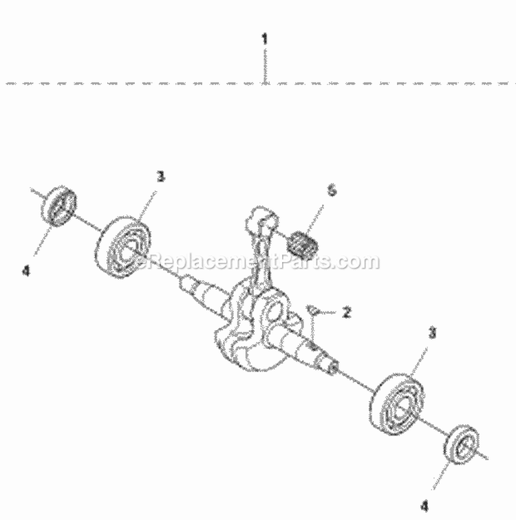 Crankshaft Diagram and Parts List for 570BTS 2011-05 Husqvarna Leaf Blower / Vacuum