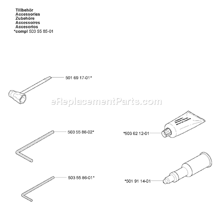 Page Q Diagram and Parts List for 570 2007-01 Husqvarna Chainsaw