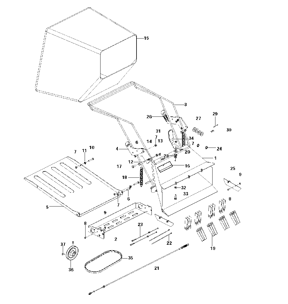 Accessories Diagram and Parts List for DT22HNRCE (966068601)(2008-02) Husqvarna Dethatcher