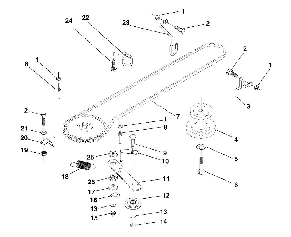 Ground Drive Diagram and Parts List for LT125 (954170001-C)(1998-10) Husqvarna Lawn Tractor