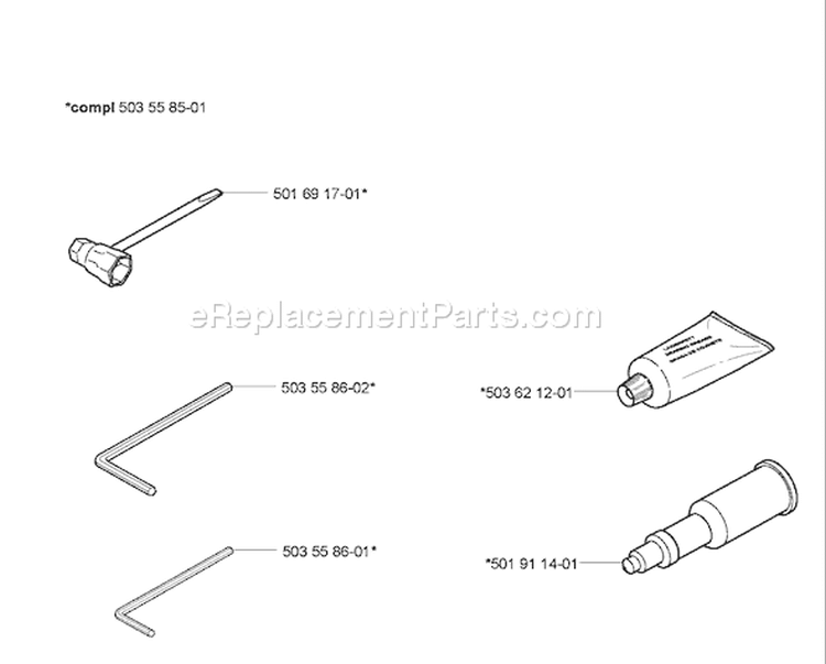Page Q Diagram and Parts List for 570EPA 570 EPA 2005-04 Husqvarna Chainsaw
