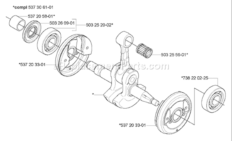 Page I Diagram and Parts List for 575 XP EPA 2004-09 Husqvarna Chainsaw