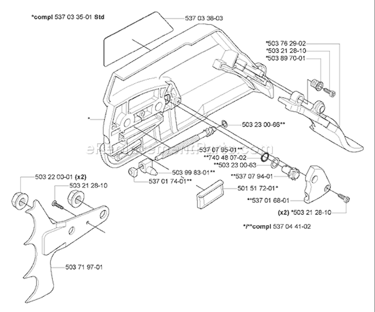 Page C Diagram and Parts List for 570EPA 570 EPA 2005-04 Husqvarna Chainsaw