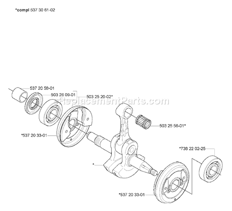 Page G Diagram and Parts List for 575 XP EPA 2007-01 Husqvarna Chainsaw