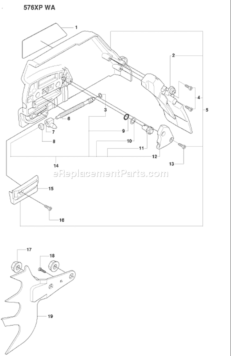Page G Diagram and Parts List for 576 XP EPA 2008-08 Husqvarna Chainsaw