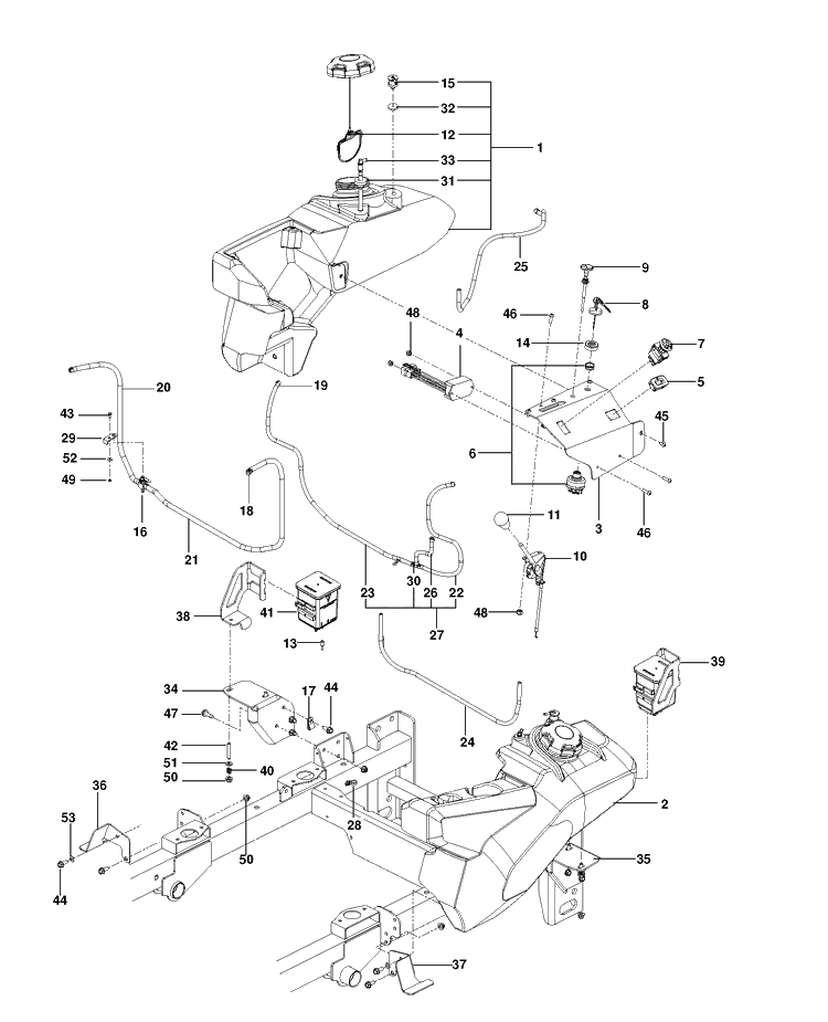 Ignition System Diagram and Parts List for P-ZT4822FSCARB (966663801)(2011-11) Husqvarna Lawn Mower