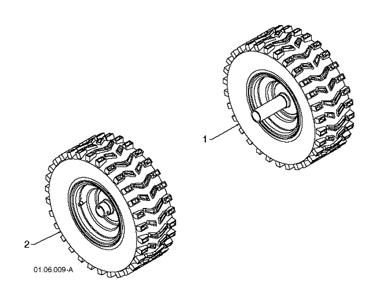 Wheels And Tires 2 Diagram and Parts List for 924SB 2010-08 Husqvarna Snow Blower