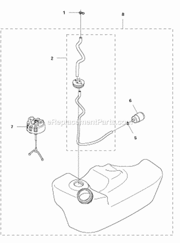 Harness Diagram and Parts List for 580BFS 2011-05 Husqvarna Leaf Blower / Vacuum