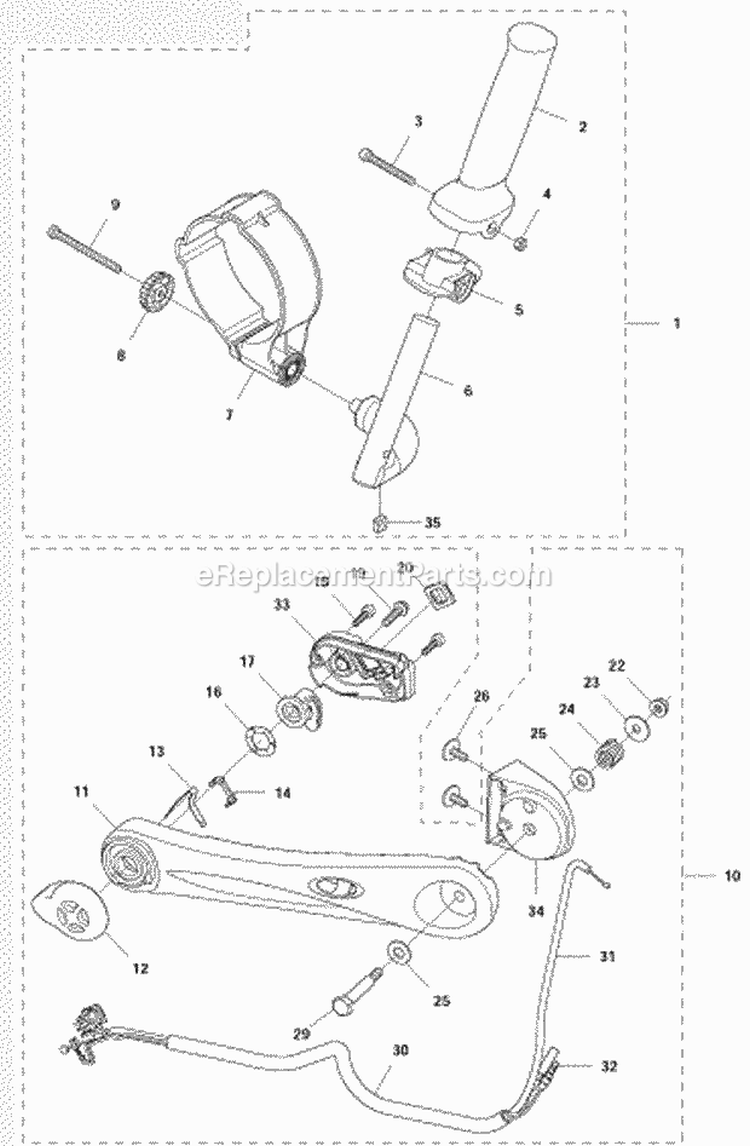 Tube Diagram and Parts List for 580BFS 2011-05 Husqvarna Leaf Blower / Vacuum