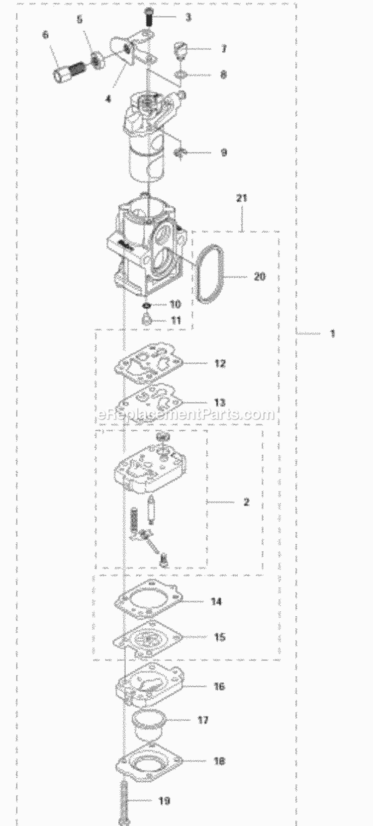 Carburetor Diagram and Parts List for 580BFS 2011-05 Husqvarna Leaf Blower / Vacuum