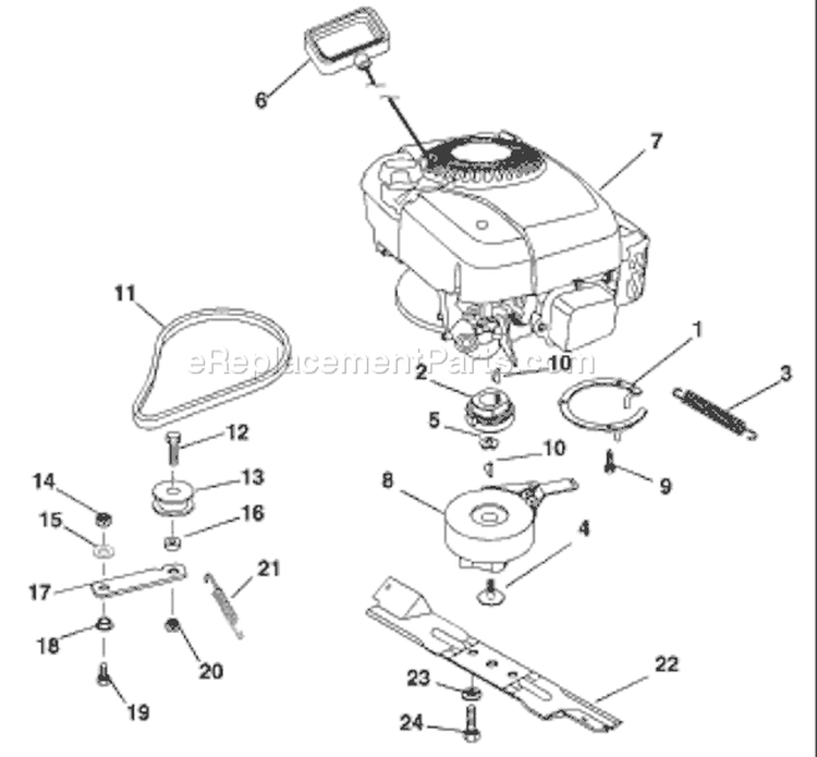 Page B Diagram and Parts List for 580BBC 580 BBC 2000-11 Husqvarna Lawn Mower