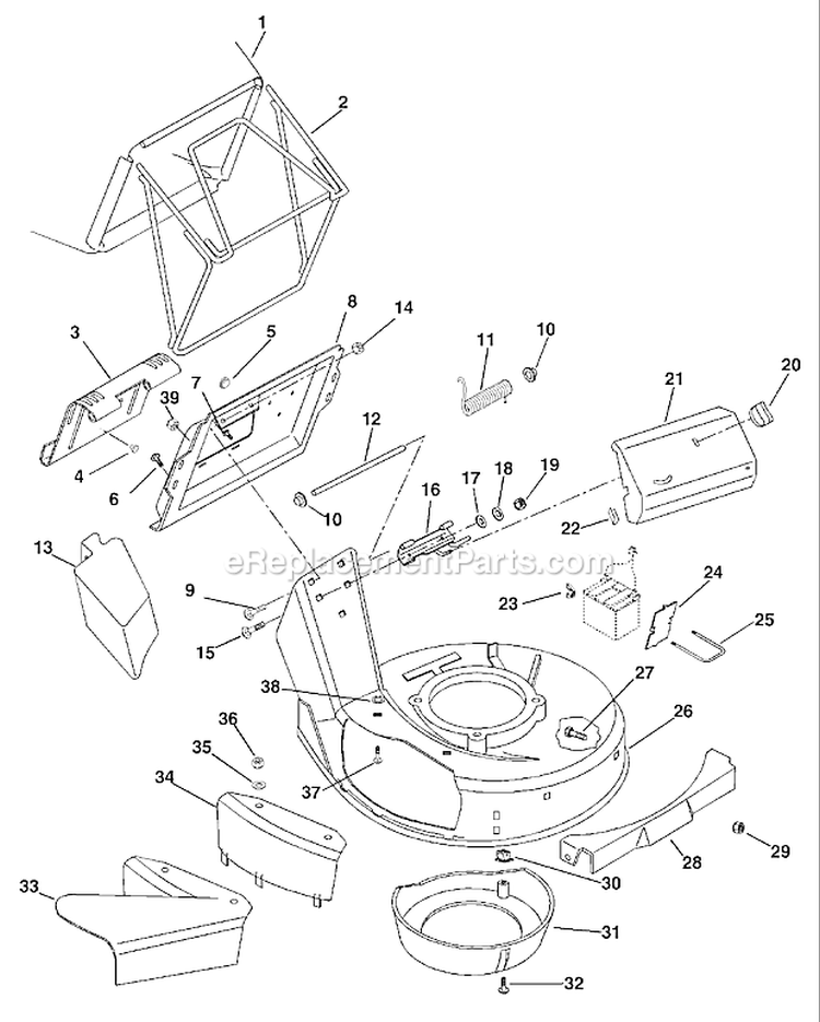 Page F Diagram and Parts List for 580RSW 580 RSW 2000-11 Husqvarna Lawn Mower